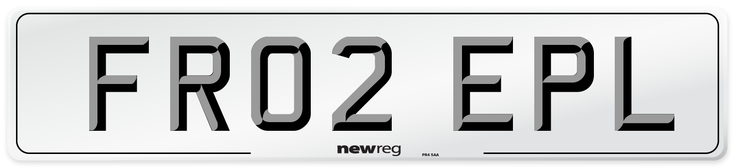 FR02 EPL Number Plate from New Reg